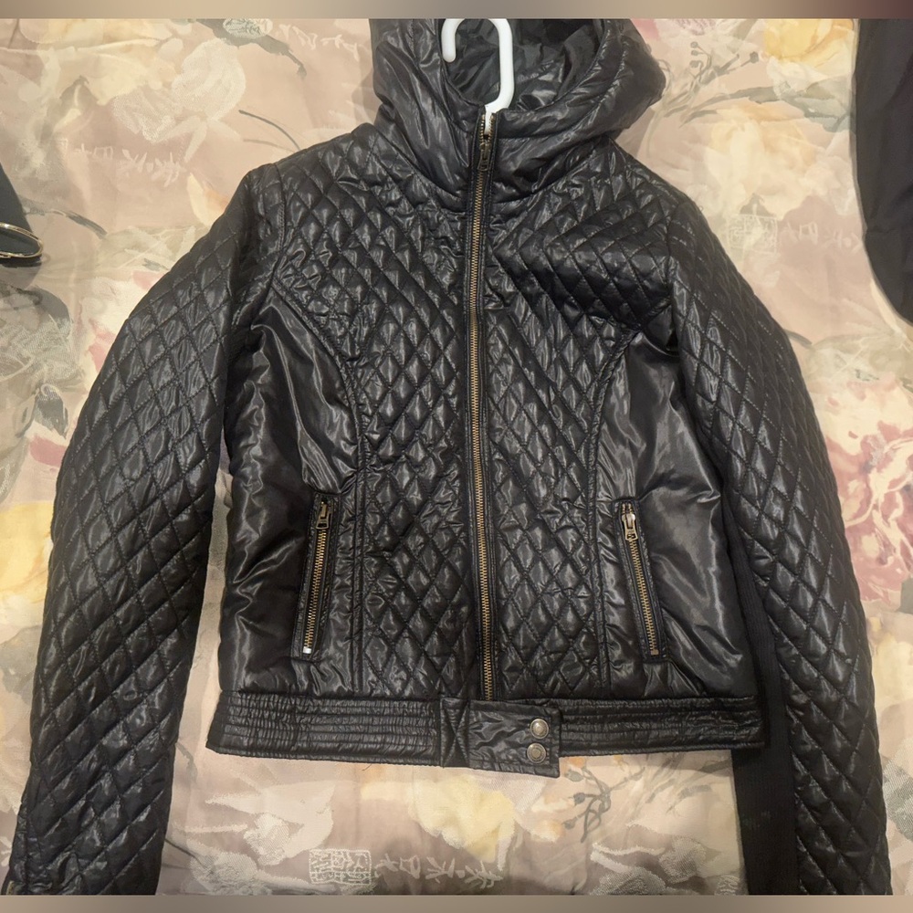 Aeropostale Black Quilted Puffer Jacket